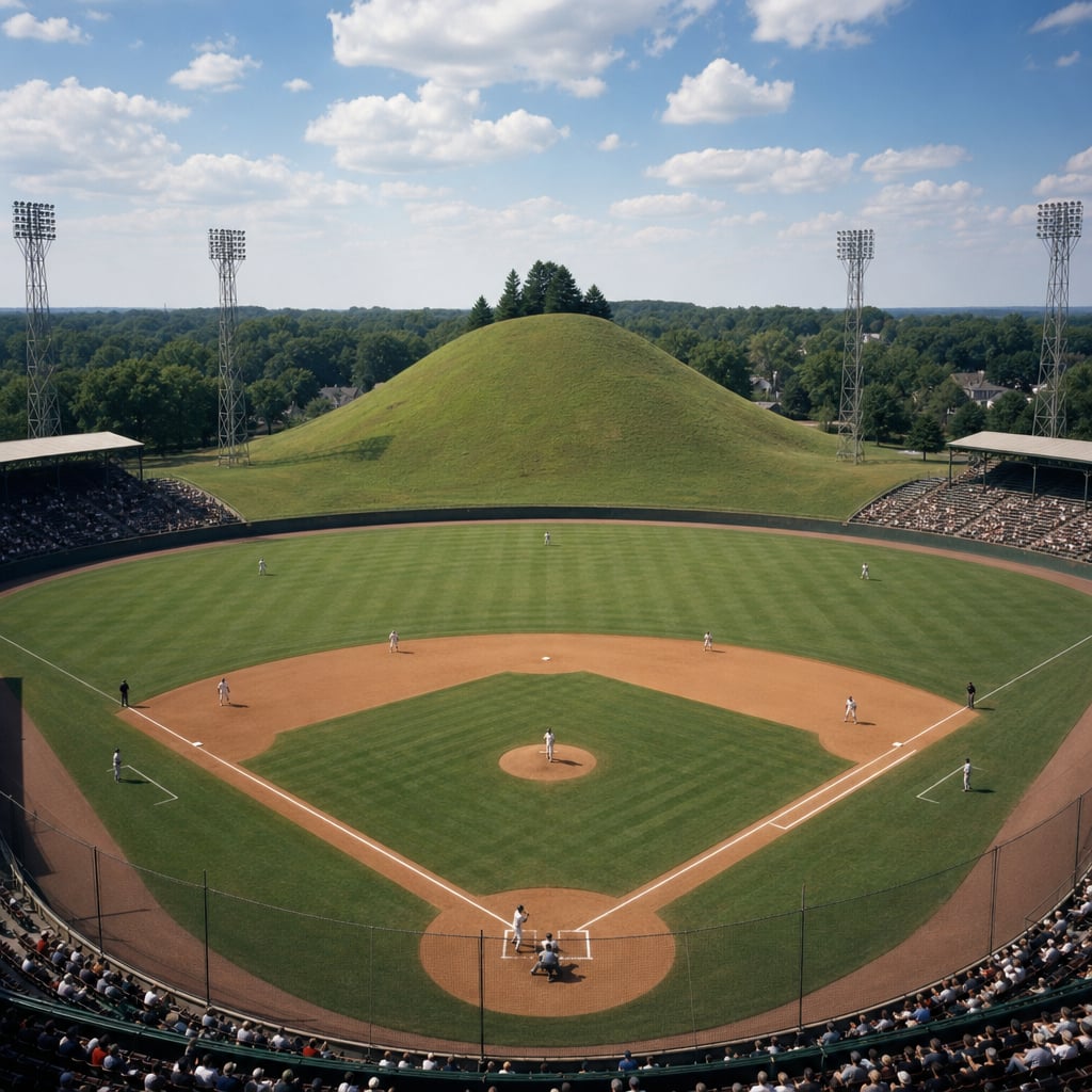 This Baseball Stadium Had a Hill in the Middle of the Outfield